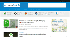 Desktop Screenshot of mytecharticle.com